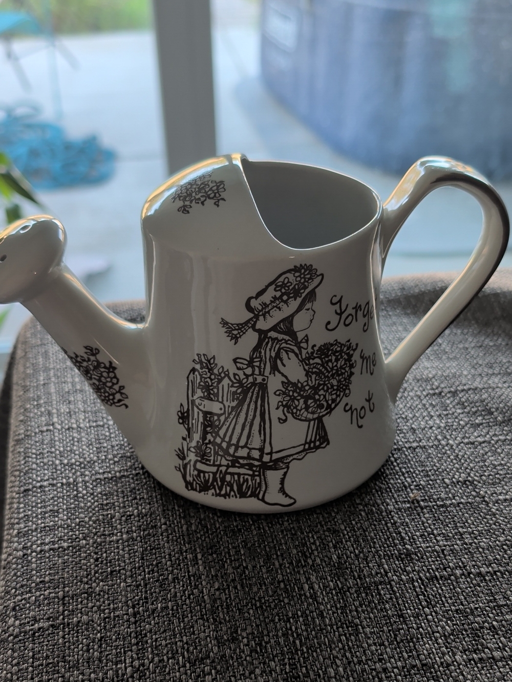 Vintage Royal Crownford Ironstone Staffordshine England Forget Me Not Watering
